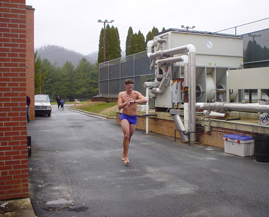 Chilly swim start